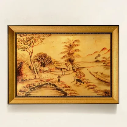 Tranh lang que son mai dat vang 60x90