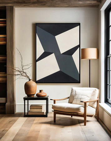 Tranh trừu tượng hình học canvas