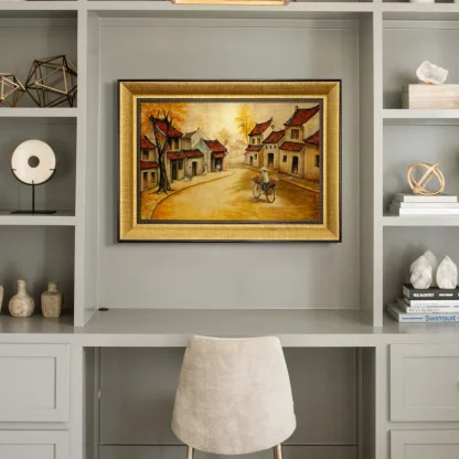 Phố cổ Hà Nội- Tranh sơn mài phố cổ quà tặng cao cấp - Hình ảnh 2