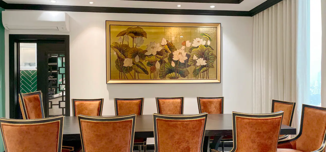 tranh sơn mài dát vàng