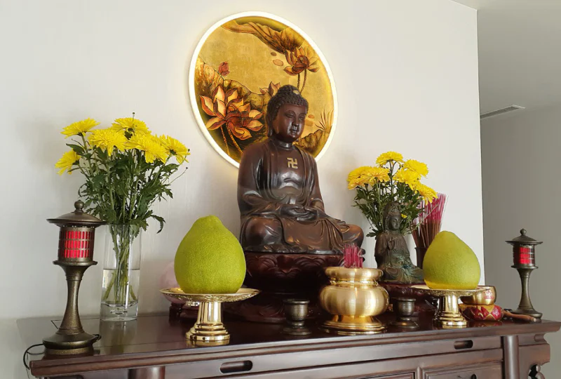 Tranh tròn Nhật Liên Hoa