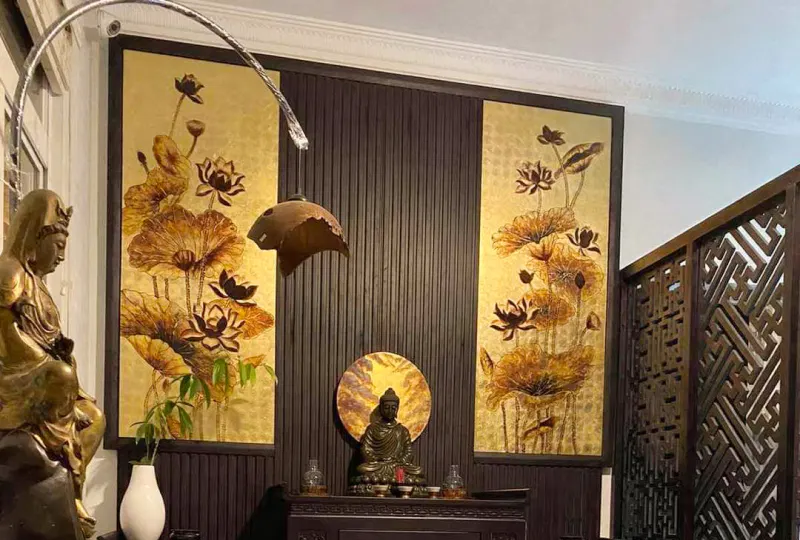 Tranh sen Tả Hữu Liên Hoa