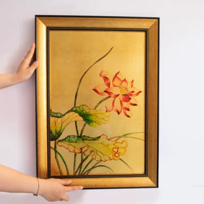 kim liên hoa sơn mài 40x60 5