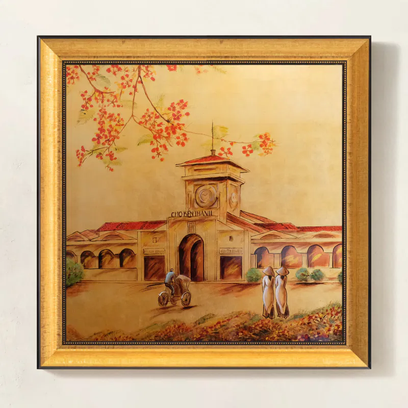 tranh chợ bến thành quà tặng đối tác 4