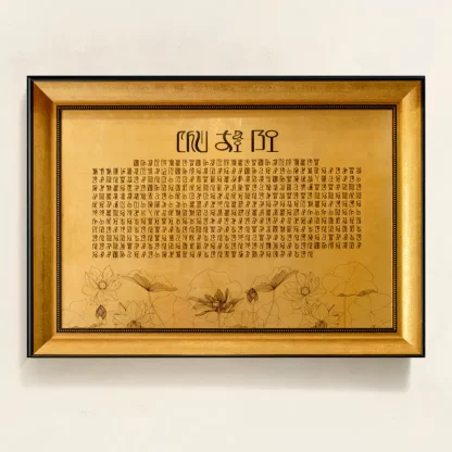 tranh chú đại bi vàng treo phòng thờ 3