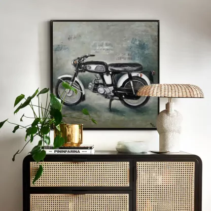 tranh honda 67 sơn dầu treo phòng khách