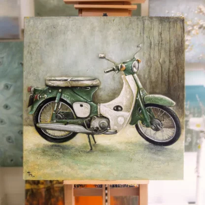 tranh honda cup sơn dầu treo showroom