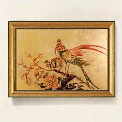 tranh kim kê đại các sơn mài tặng tân gia khai trương 8