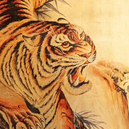 tranh mãnh hổ hạ sơn sơn mài dát vàng 60x90 5