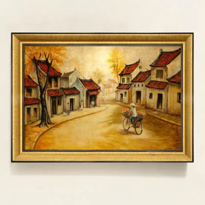 tranh phố cổ hà nội sơn mài tặng sếp 1