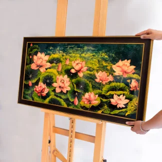 tranh phong canh ho sen son mai 2