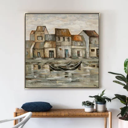 tranh phong cảnh hội an sơn dầu 2