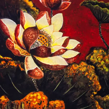 tranh sơn mài liên vũ thiên hương phòng khách 3