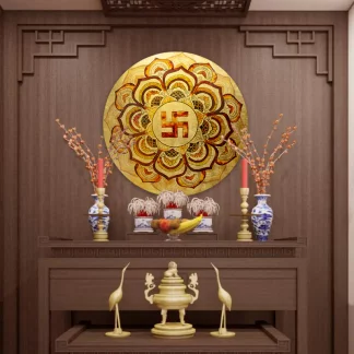 tranh tròn mạn đà la phòng thờ 2