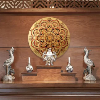 tranh tròn sala mạn đà la phòng thờ 2