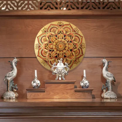 tranh tròn sala mạn đà la phòng thờ 2
