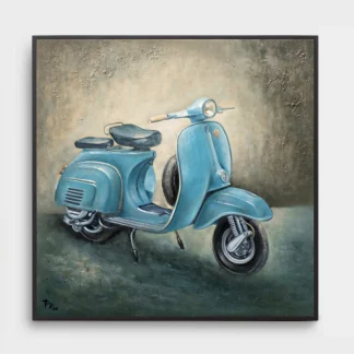 tranh vespa sơn dầu 1