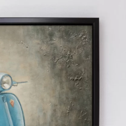 tranh vespa sơn dầu khung composite