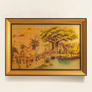 vinh quy bái tổ sơn mài 1