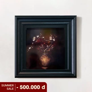 Cành hoa đào trắng 30x30
