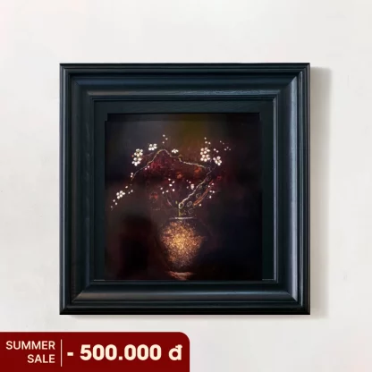Cành hoa đào trắng 30x30