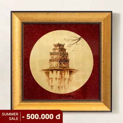 tranh sơn mài hồ gươm
