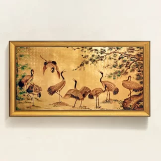 tùng hạc diên niên tranh sơn mài khối 1