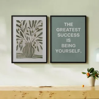 The greatest success  - Bộ 2 Tranh quote