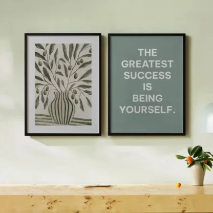 The greatest success  - Bộ 2 Tranh quote