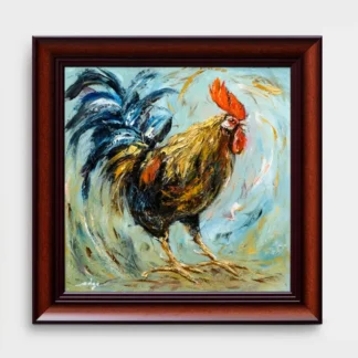 Tranh gà đầy sức sống