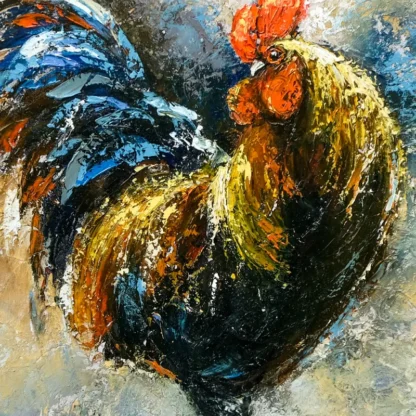 Tranh gà trống ấn tượng 1