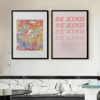 Be Kind - Bộ 2 tranh câu nói hay treo tường