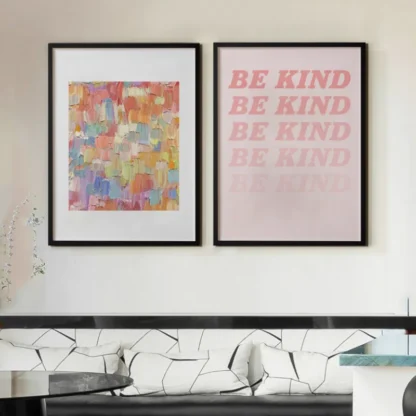 Be Kind - Bộ 2 tranh câu nói hay treo tường