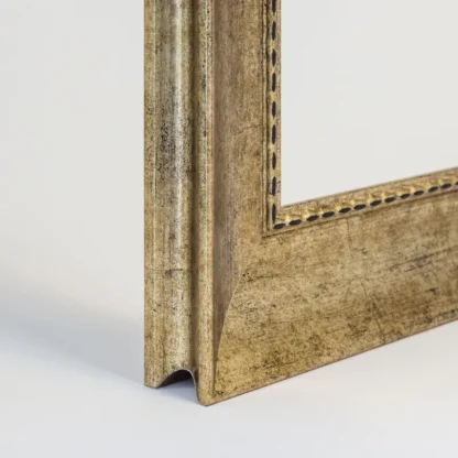 phào khung tranh lam vàng nhạt họa tiết bản 7.5cm góc