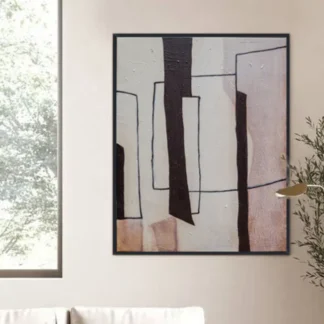 tranh acrylic trừu tượng hình học