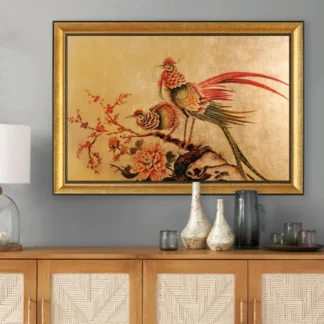 tranh gà kim kê đắc lộc quà tặng khai trương tân gia