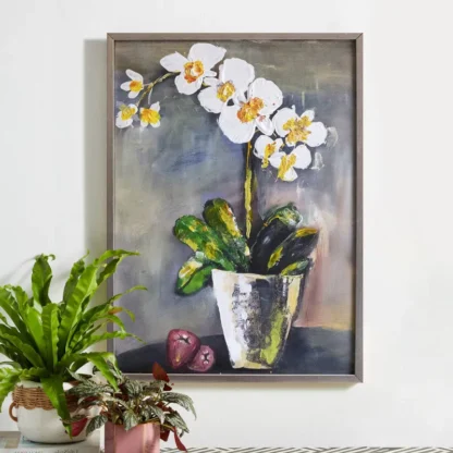 tranh hoa lan sơn dầu đẹp