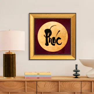 Chữ Phúc – Tranh thư pháp sơn mài dát vàng