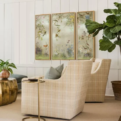 Bộ 3 tranh indochine Hòa điệu thiên nhiên 3