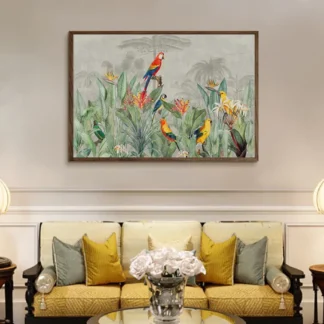 Bộ 3 tranh indochine Sắc màu đông dương liền khối 3