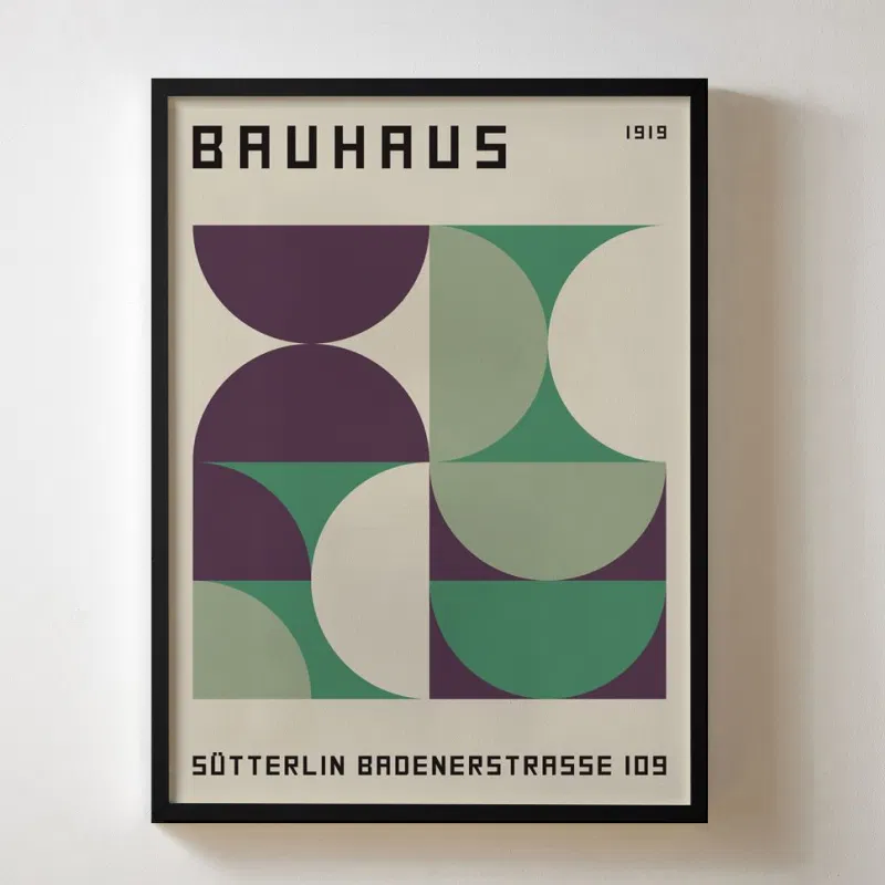 Tranh bauhaus Curved Harmony