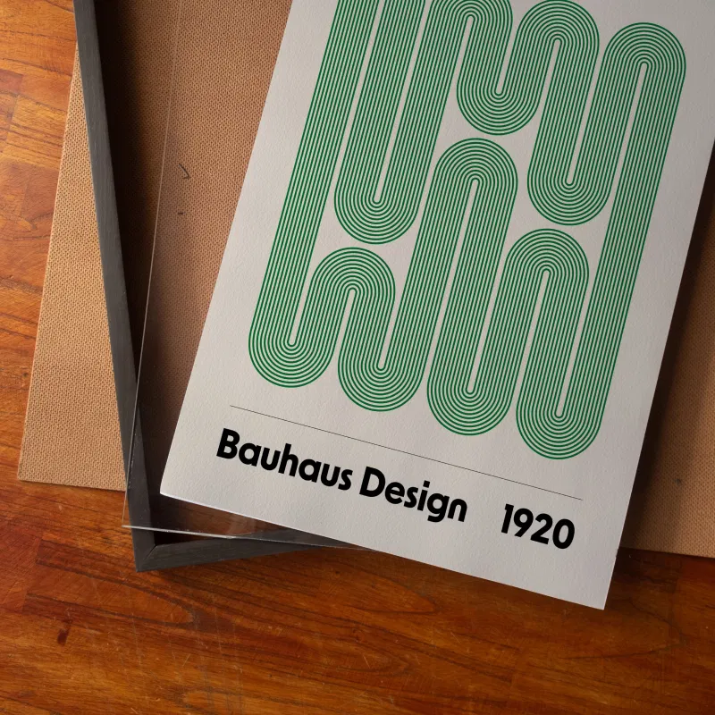 Tranh bauhaus Green Circuit 3