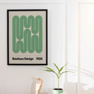 Tranh bauhaus Green Circuit 4