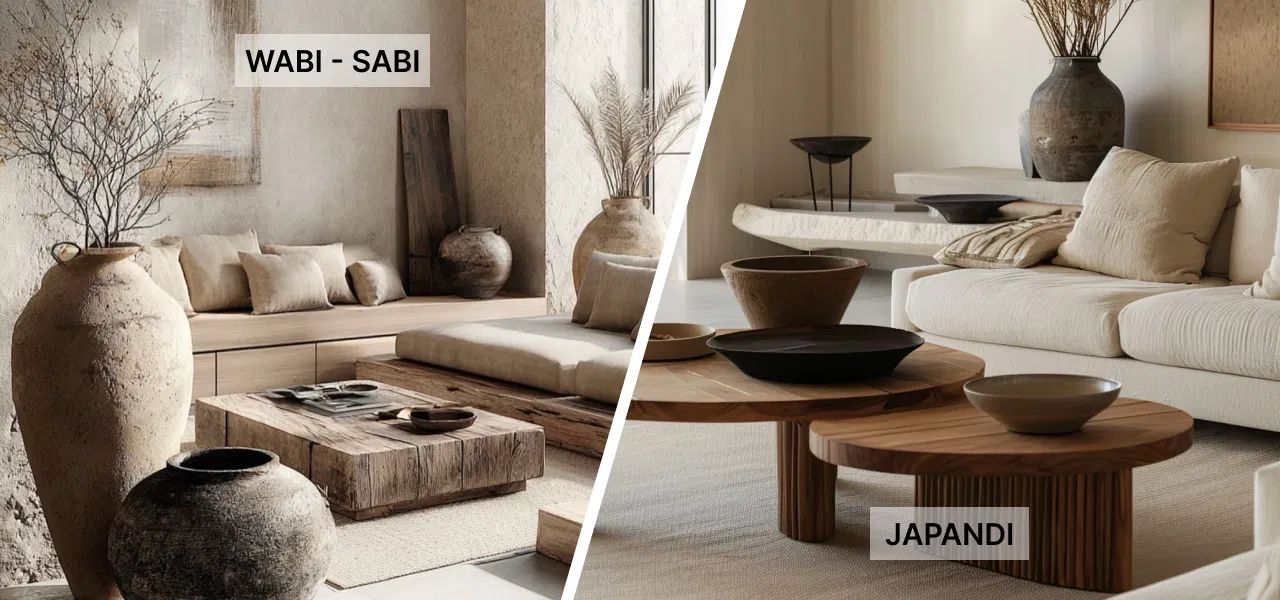 so sánh wabi sabi và japandi