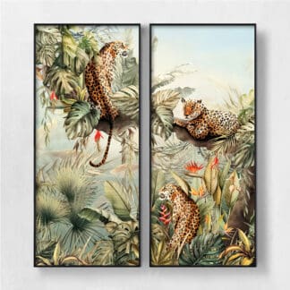 Bộ 2 tranh indochine Vương lâm - King of the Grove