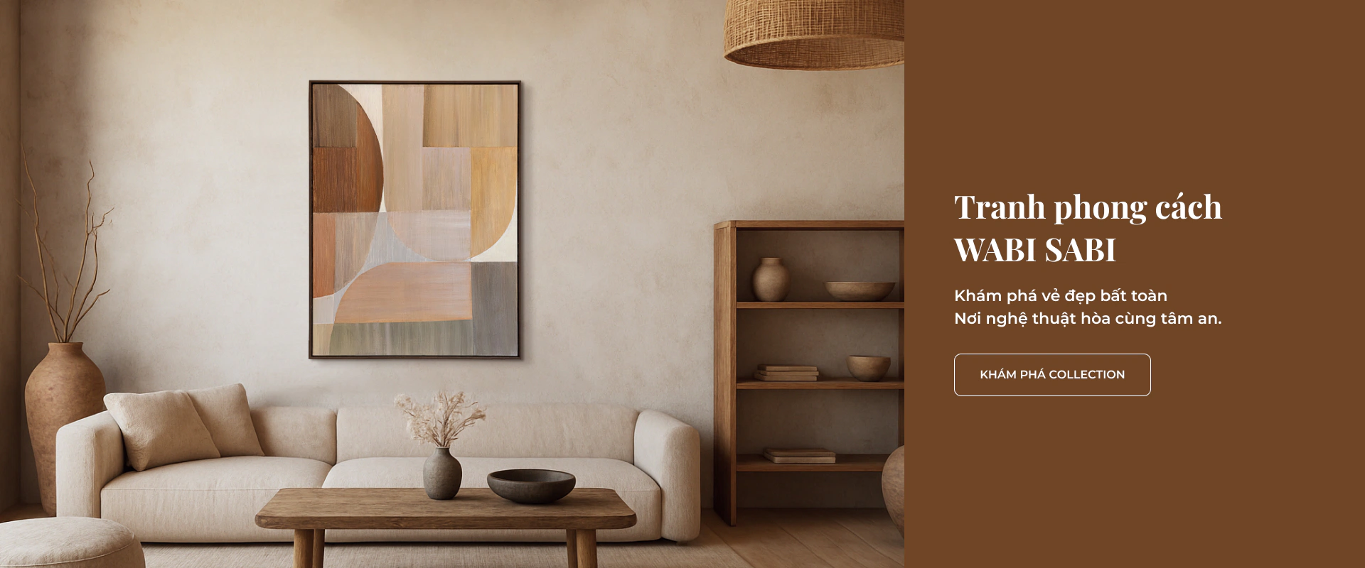 Tranh treo tường phong cách Wabi sabi