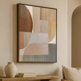 tranh trừu tượng hình học wabisabi phòng khách 2