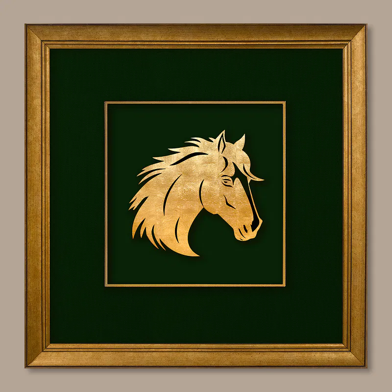 Vân Mã – Tranh Đầu Ngựa phong thái kiên đinh dát Vàng