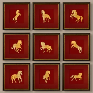 Bộ 9 Tranh Cửu Mã – Quà Tặng Doanh Nghiệp Cao Cấp