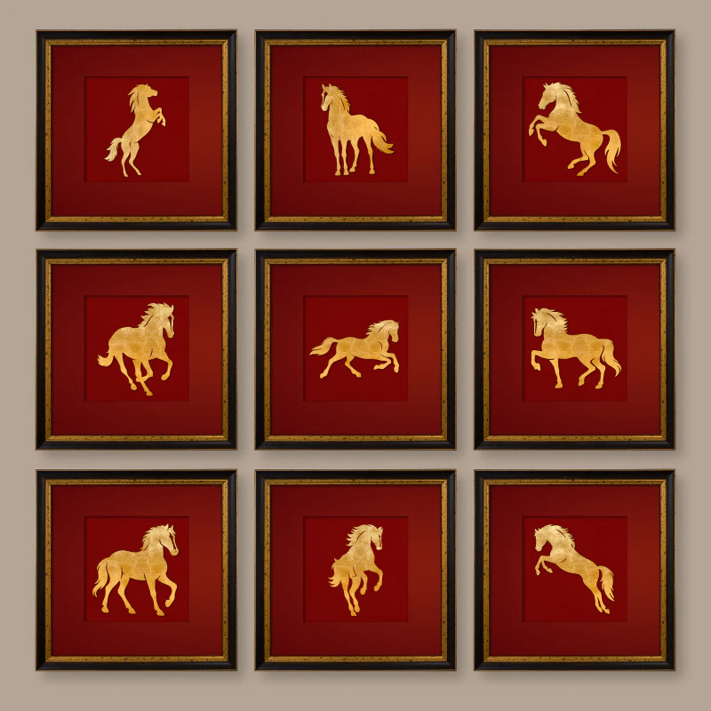 Cửu Mã bộ tranh quà tăng doanh nghiệp cao cấp